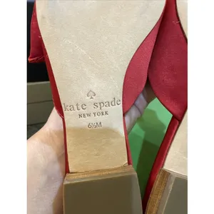 Kate Spade‎ New York RED SATIN Women's Faryn Ballet Flat Size 6.5 Ruffle! thumbnail 10