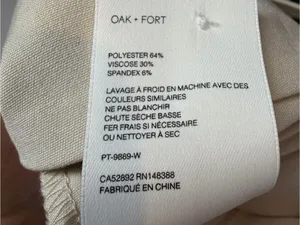 NWT OAK + FORT Wide Leg Suiting Pant in Oatmeal‎ Size 4 thumbnail 9