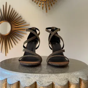 Mix No. 6 - Gold Shimmer Strappy Heels thumbnail 4