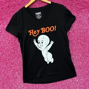 Friendly Ghost Casper Women’s v neck Tshirt size XL thumbnail 3