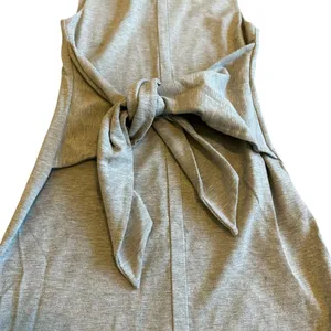 Ted Baker London Evalina Tie Front Dress Grey Stretch Sleeveless Size 4 Women's thumbnail 4