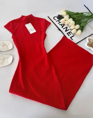 Red Midi Dress thumbnail 1