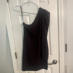 NWT Susana Monaco Pleated One-Shoulder Mini Dress Cabernet size medium thumbnail 8