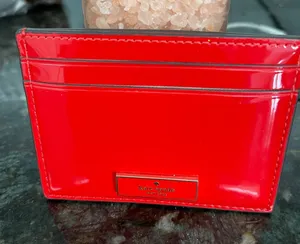 kate spade Red Patent Leather Card & Key Holder thumbnail 1