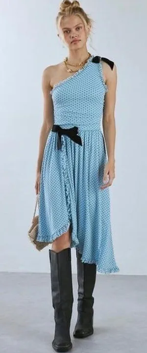Urban Outfitters blue polka dot dress thumbnail 1