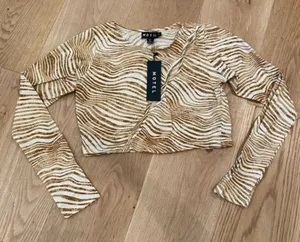 Motel Rocks Heloise Crop Top in Desert Terrain Tan thumbnail 1