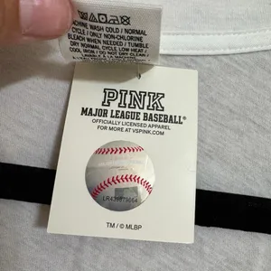 PINK Victorias Secret Los Angeles Dodgers Play Ball V Neck Top Large NWT thumbnail 5