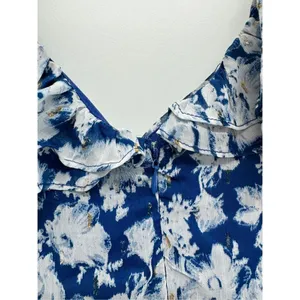 Aqua Dress Womens Size XS Formal Gown Maxi Tiered Blue White Metallic NWT‎ thumbnail 9