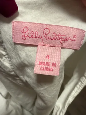 Lilly Pulitzer White Mini Skirt with Pink Label thumbnail 3