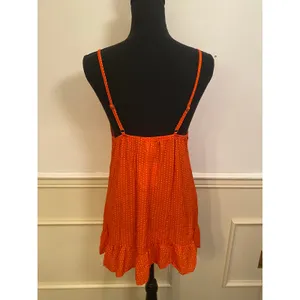 NWT Dippin Daisys Orange Polka Dot Babydoll Mini Slip Dress Nightie Y2K Coquette thumbnail 3