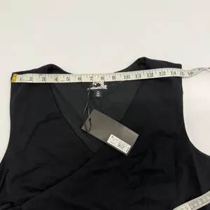 Future Collective Jenee Naylor Black Wrap Vest Top XL NWT Sleeveless V-Neck Tie thumbnail 2