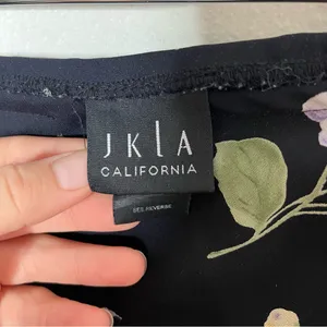 Y2K Vintage JKLA Dark Floral High Waist Tie Back Maxi Skirt Whimsigoth thumbnail 7