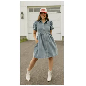 NEW Free People Ronnie Denim Dress Size Small thumbnail 3