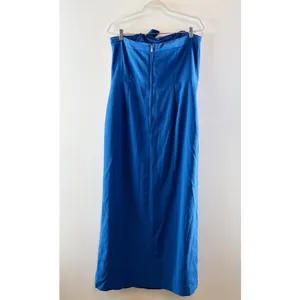 Lilly Pulitzer Anasophia Strapless Corset Maxi Dress Floral Applique Blue 14 thumbnail 6