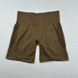 NVGTN Women’s Seamless Sculpt Navigation Shorts Size M Brown Scrunch Athletic thumbnail 2