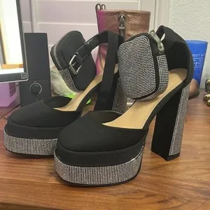 Azalea Wang AKIRA Dolls Kill Diamonds on My Feet Platform Pump Clubcore Rave thumbnail 2