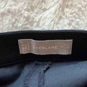 Everlane Navy The Curvy Side Zip Pants thumbnail 3