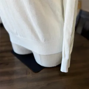 Women's NEW Cream Off White Soft Long Sleeve Turtleneck Sweater Size L #260774 thumbnail 2