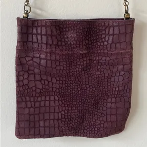 Free People Burgundy Suede Crossbody thumbnail 1