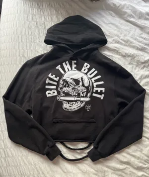 The Drive Clothing Bite The Bullet Cropped Hoodie thumbnail 1