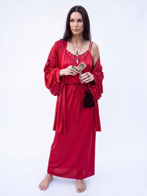 Vintage 70s Whimsigoth Peignoir Set Nightgown Maxi Dress Boho Old Hollywood thumbnail 2