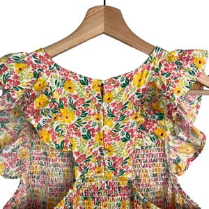 Anthropologie Cool Mode Ditsy Floral Smocked Bodice Midi Dress thumbnail 12