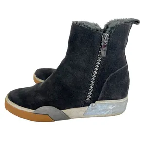 Dolce Vita Zelma Zip High Top Sneaker Booties Gray Size 8 thumbnail 2