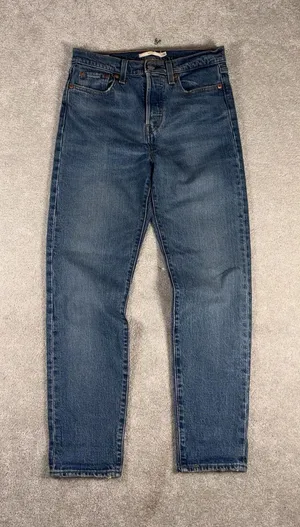 Levis Jeans Womens 26 blue Denim Wedgie Straight Button Fly Premium thumbnail 1