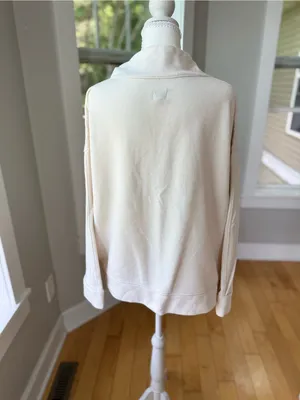 a new day Ivory Cream Quarter-Zip Pullover Sweatshirt Size XL thumbnail 3