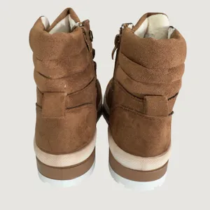 3199 | NEW FTI Fur Lined Hiking Boots Brown Faux Suede Lug Sole Women 9 thumbnail 3
