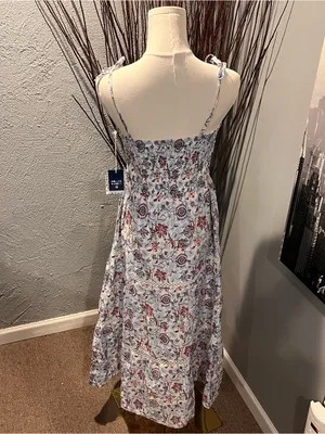 🌸Nwt Roller Rabbit Blue And White Floral Maxi Dress Size Small🌸 thumbnail 5