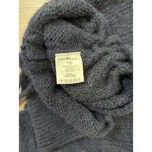 Brandy Melville Navy Cropped Cardigan Tie Front Button Up Soft Knit thumbnail 3