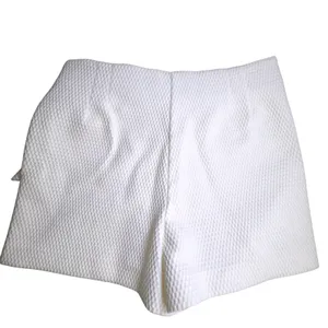 Zara Textured White High Waisted Skort Faux Belt Side Zip Mini A-Line thumbnail 4