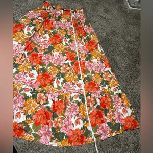 Zingara Swimwear Floral Vibrant Beach Pink Flowing Y2K Bohemian Size Small 26 thumbnail 13