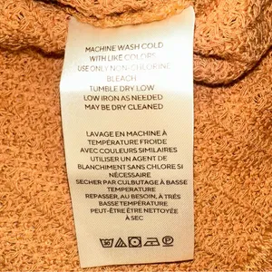 We The Free Now Drop Off Center Burnt Orange Copper Chunky Knit Sz Lg Oversized thumbnail 9