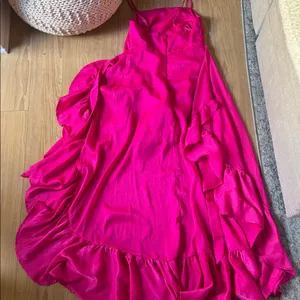 Show Me Your MuMu Hot Pink Romper with Back Skirt thumbnail 4