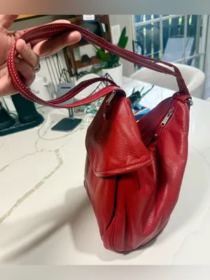 Canyon Outback Red Leather Shoulder Bag Convertible Backpack Louisville Cardinal thumbnail 8