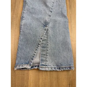American Eagle 90s Bootcut Jeans Light Wash Split Hem 8 Short Real Good Stretch thumbnail 6