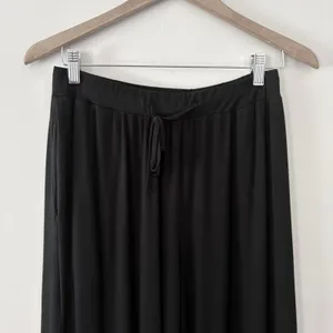 Cozy Earth Pajama Set L Black Bamboo Stretch-Knit Long Sleeve Button Down thumbnail 7