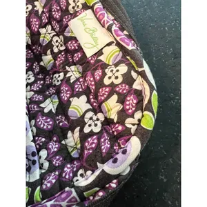 Vera Bradley quilted cotton backpack retired Plum Petals purple floral Bag thumbnail 4