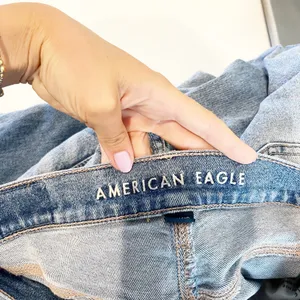 American Eagle AE Ex Boyfriend High Waisted Denim Straight Leg Jeans Blue 00 thumbnail 4