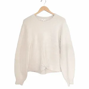 Joie Stavan Sweater Large Snow Ivory Metallic Wool Alpaca Twist Front Pullover thumbnail 2
