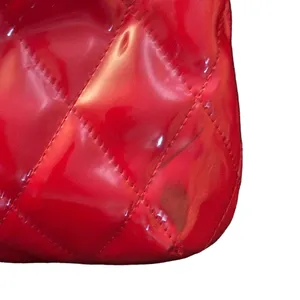 Coach Poppy Glossy Red Quilted Patent Leather Bag thumbnail 6