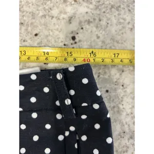 Anne Klein Women’s Sz 8 Blue White Polka Dot Chino Casual Summer Modest Shorts thumbnail 6