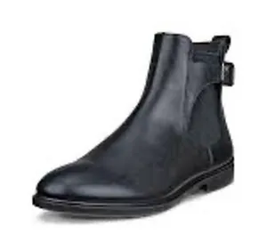 ECCO Shape 35 Black Leather Block‎ Heel Chelsea Ankle Boots EU 41 US 10 thumbnail 1