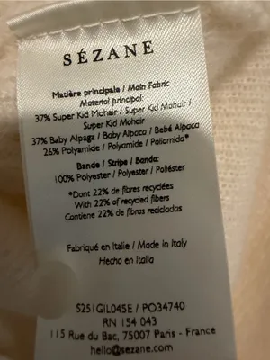 Sezane Gaspard Cardigan in Ecru Sz L thumbnail 5