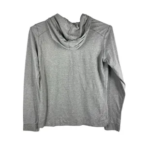 Nike 90s Y2K Light Gray Hooded Pullover Kangaroo Pocket Long Sleeve Top XL thumbnail 2
