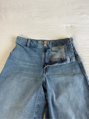 H&M Wide-Leg High-Rise Jeans in‎ Blue Wash thumbnail 7