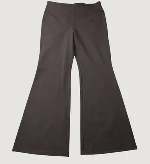 & Other Stories Flare Leg Trousers Size 12 Brown Elastic Waist Seam Detail thumbnail 1