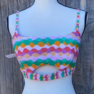 Cupshe 70’s Paisley Floral Print Two Piece Reversible Swim Bikini Set Size L thumbnail 5